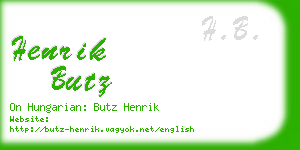 henrik butz business card